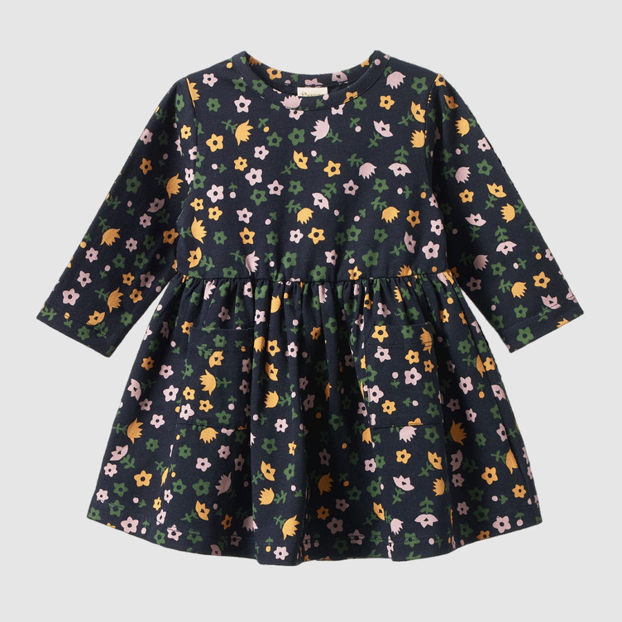 Long Sleeve Twirl Dress - Pollyanna Print
