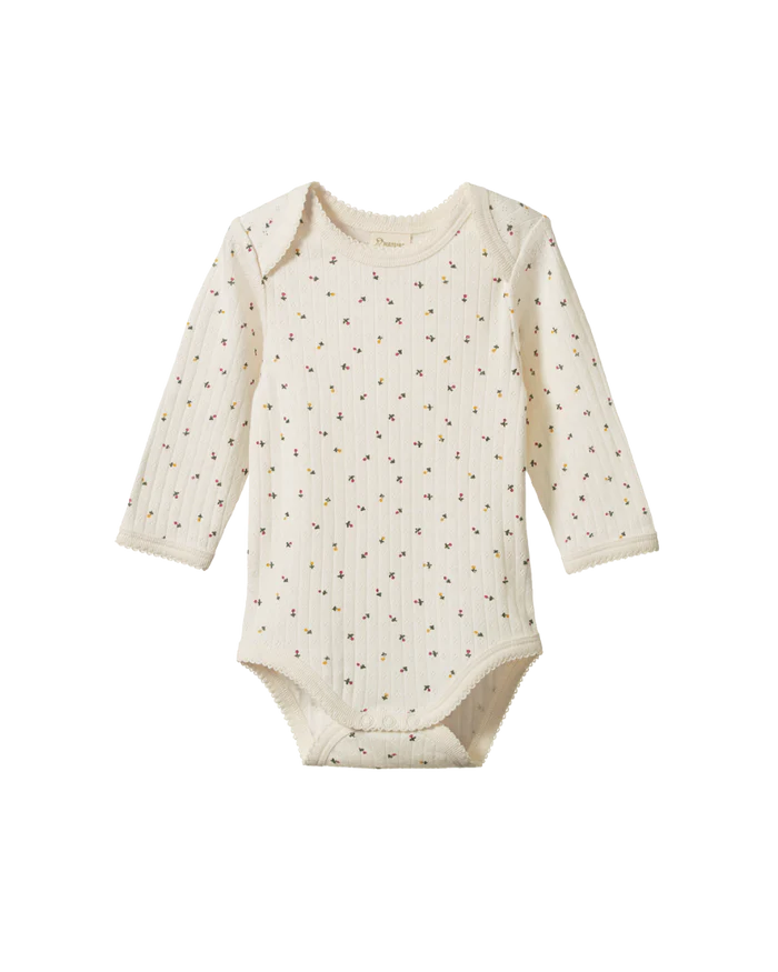 Long Sleeve Bodysuit Pointelle-Astra Floral