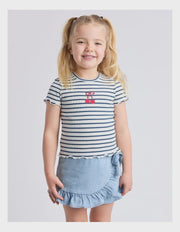 Betty Rib Tee - Navy