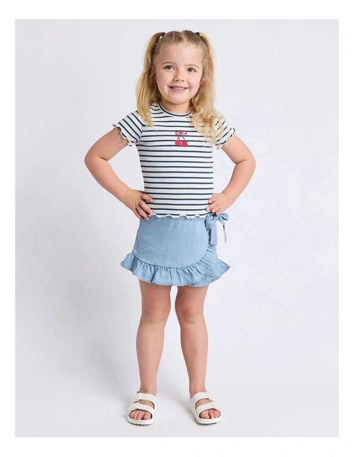 Betty Rib Tee - Navy