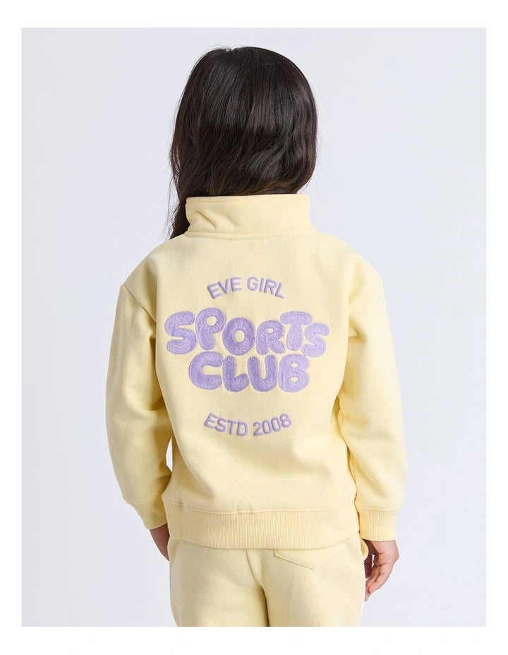 Sports Club Quarter Zip -Lemon