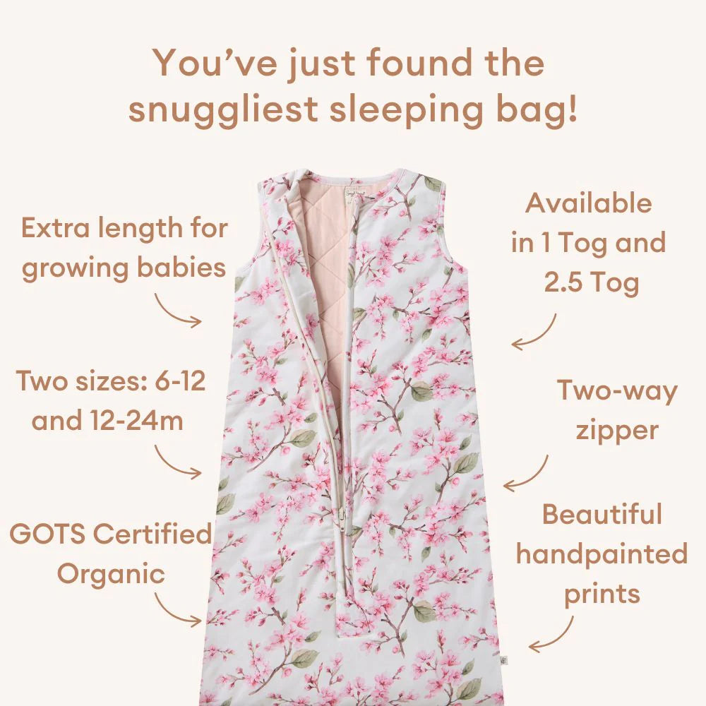 Cherry Blossom Organic Sleeping Bag 6-12months