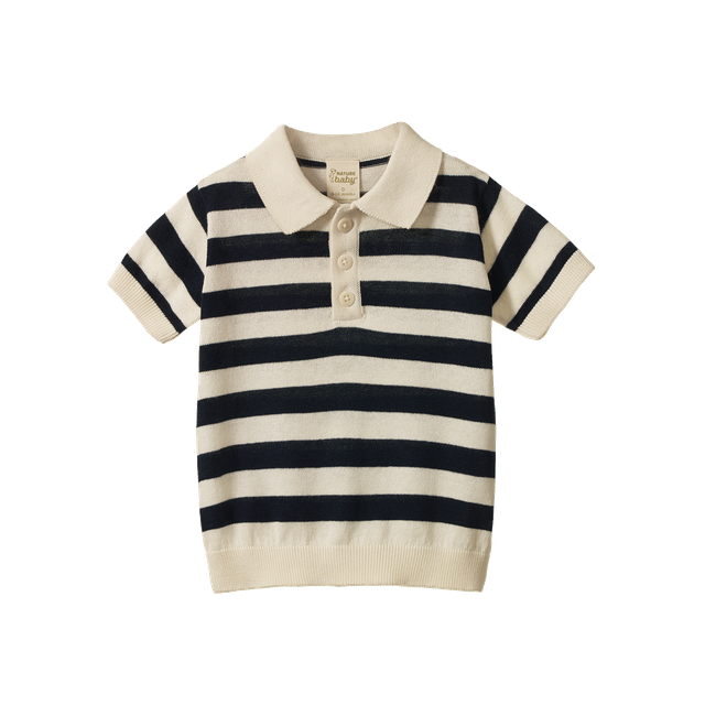 Stevie Polo - Navy Bold Stripe