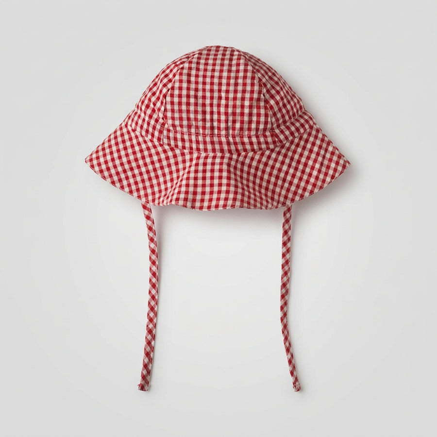 Sunhat Red Gingham