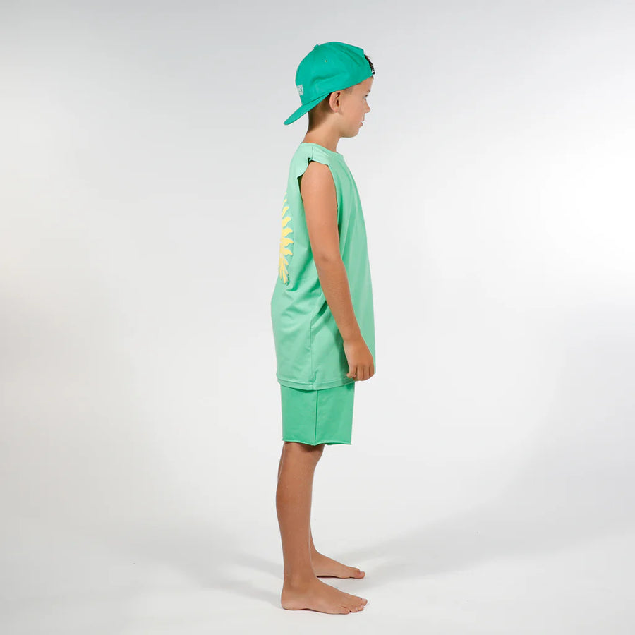 People of the Sun Muscle Tee - Green
