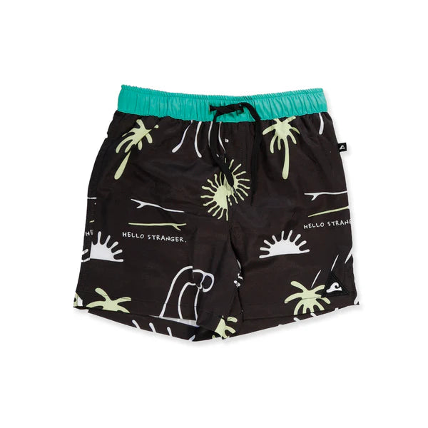 Ocean Board Shorts - Black Green