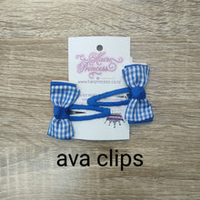 Load image into Gallery viewer, Gingham royal blue Hair Accessories
