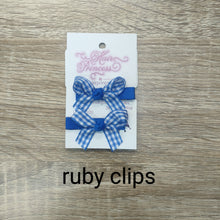 Load image into Gallery viewer, Gingham royal blue Hair Accessories
