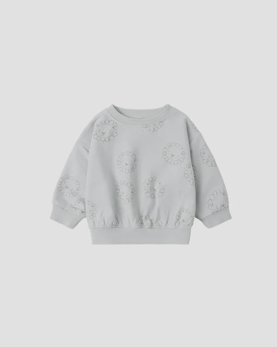 Relaxed Sweater Lions -Sky