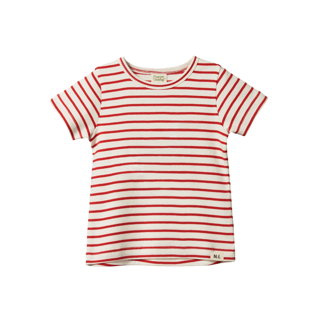 River Tee - Red Sailor Stripe