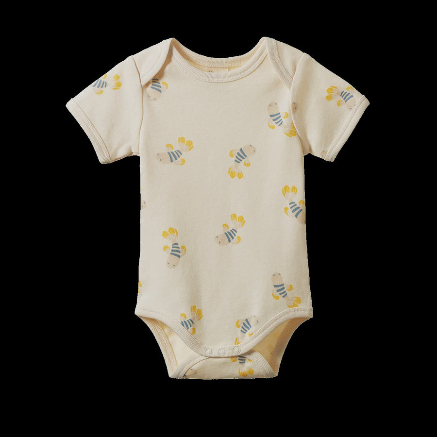 Bodysuit Short Sleeve - Fish Fable Print