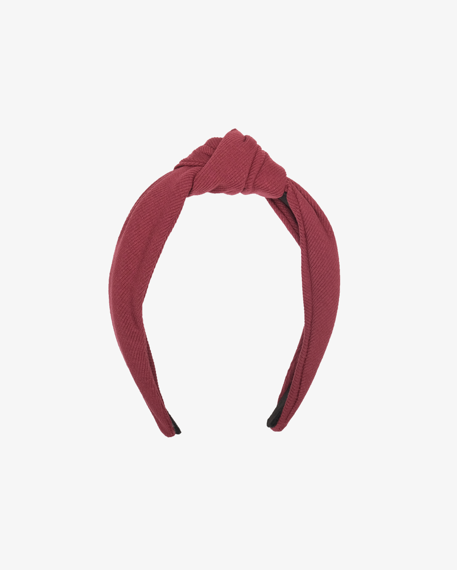 Ruby Rib Cotton Topknot Headband