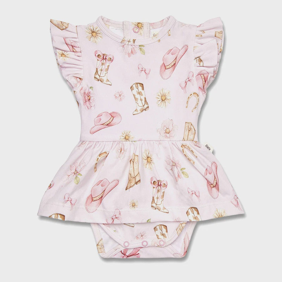 Boots & Bows Organic Short Sleeve Dress