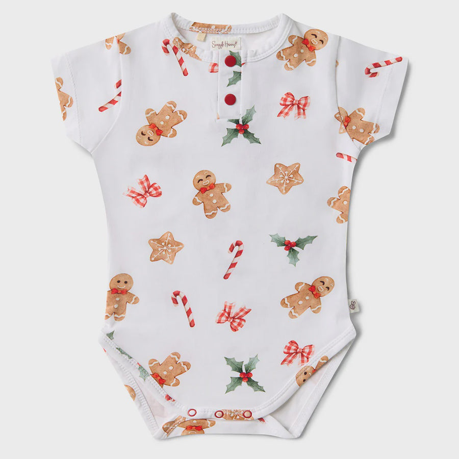 Gingerbread Short Sleeve Organic Bodysuit