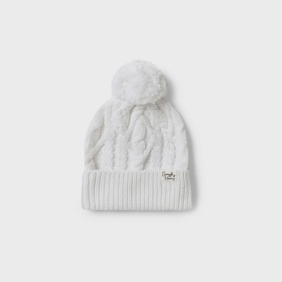 White Organic Baby Knit Beanie