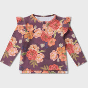 Sienna Organic Long Sleeve Top with Frill