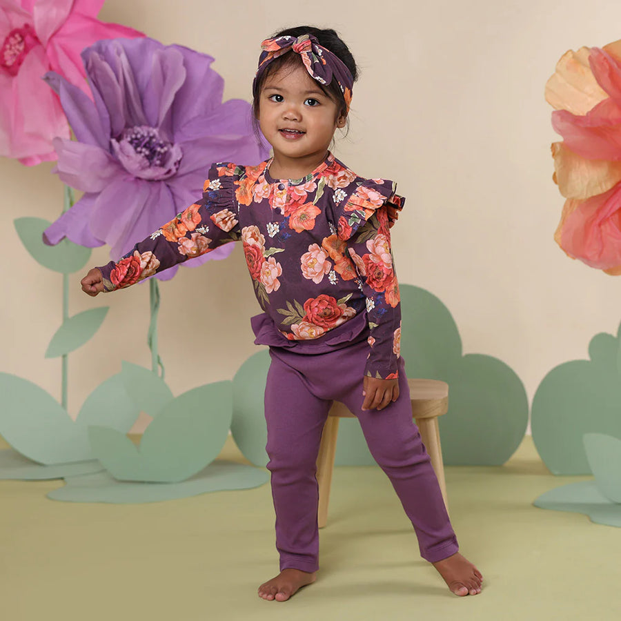 Sienna Organic Long Sleeve Top with Frill