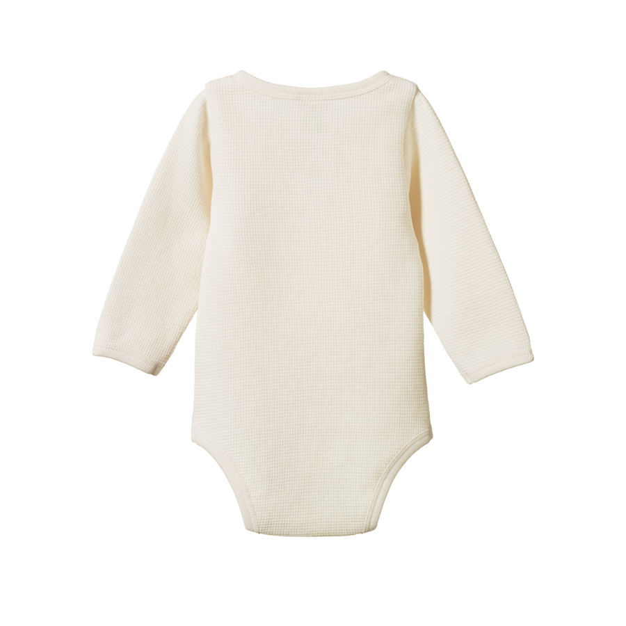 Waffle Henley Long Sleeve Bodysuit