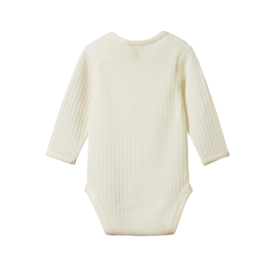 Merino Pointelle Long Sleeve Bodysuit