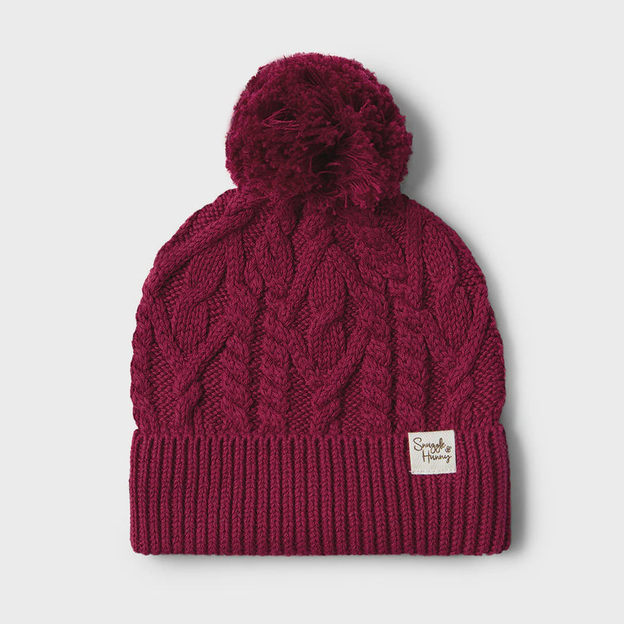Raspberry Organic Baby Knit Beanie