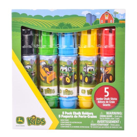 John Deere Chalk Holder & Chalk 5Pk