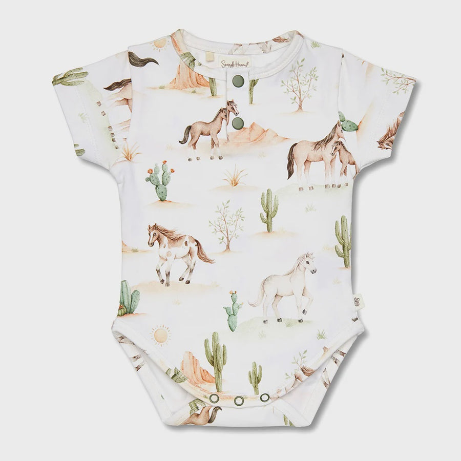 Wild Horses Short Sleeve Organic bodysuit