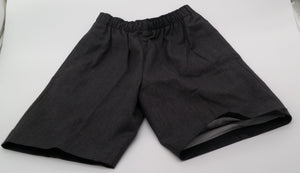 Boys Shorts- Lined Winter Grey Shorts- Full Elastic