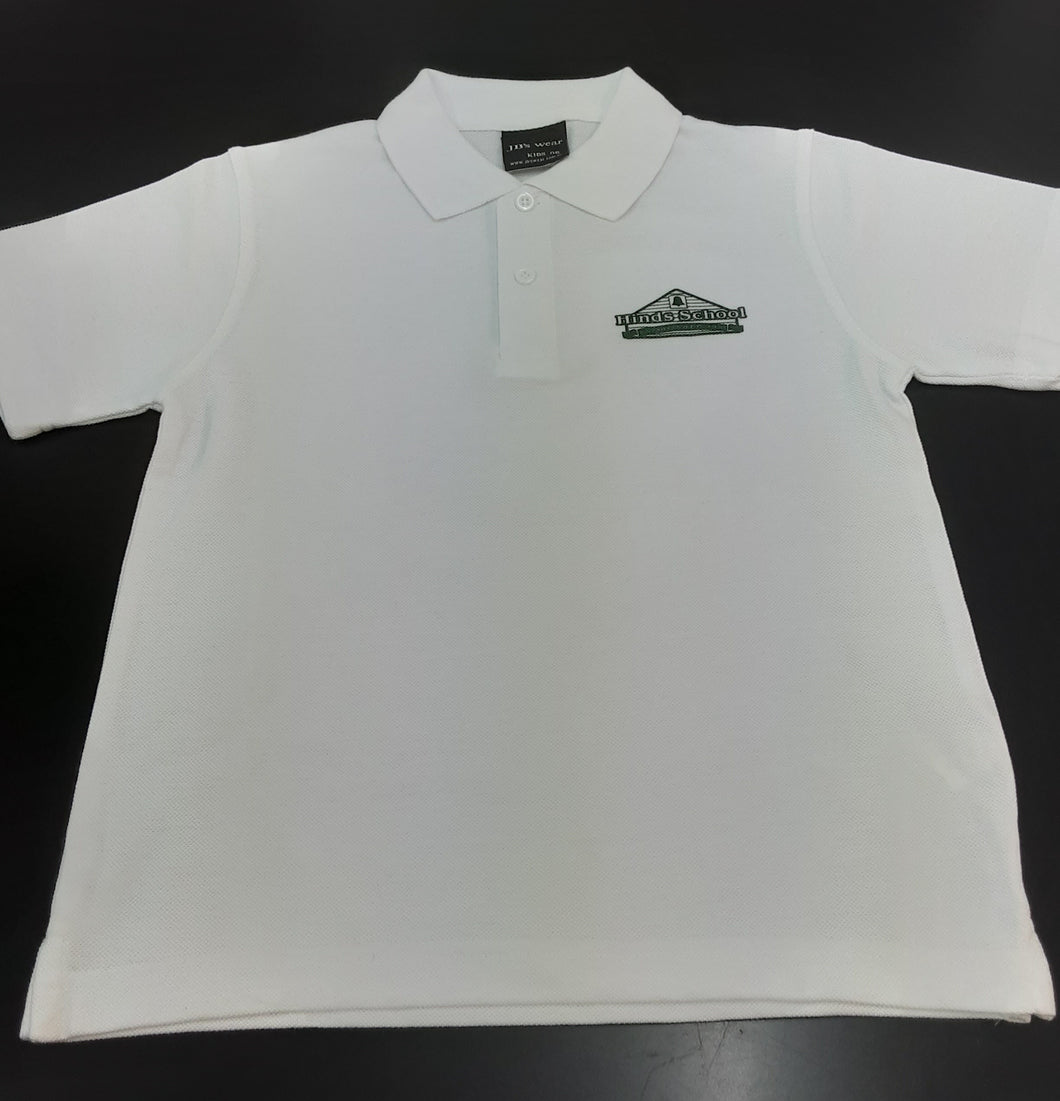 Hinds School-White Polo Top