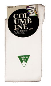 COLUMBINE- Cotton White Socks Under The Knee (UTK) -3 Pair Pack
