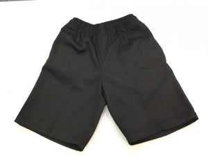School Shorts- Black Full Elastic
