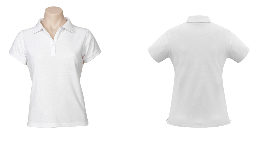Ashburton College-  White Fitted Polo Top- Girls